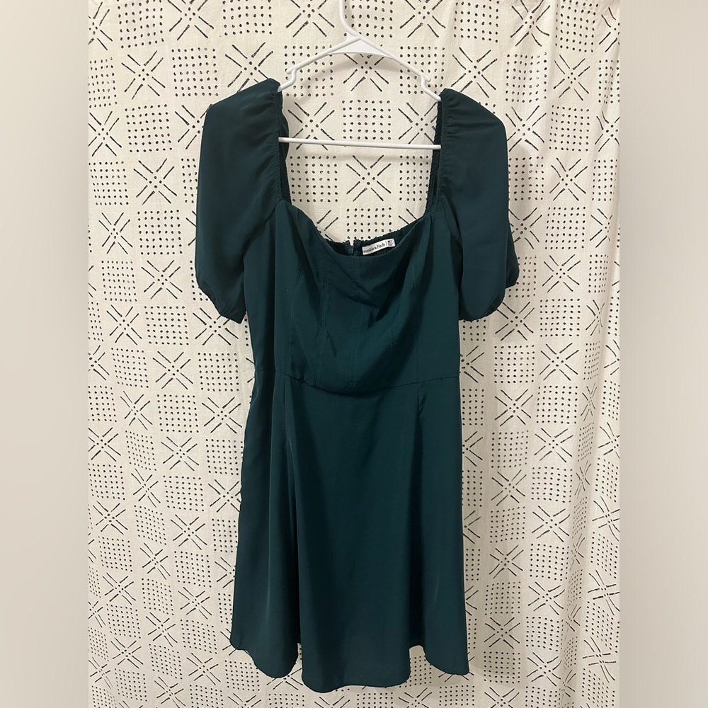 Abercrombie & Fitch Green Corset Mini Dress